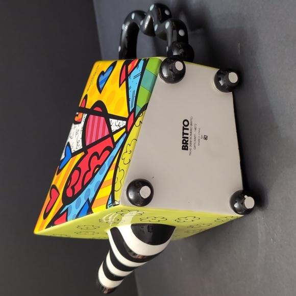 2009 Romero Britto It's a New Day Multi-colored Teapot, Signed By Artist. - Picture 8 of 12